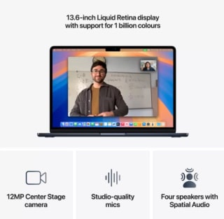 Apple MacBook Air M4, 13 Inch in Midnight for £759.99