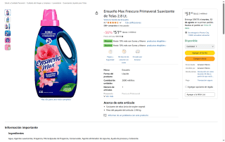 Ensueño Suavizante 2.8Lt por $51 | Oferta Amazon