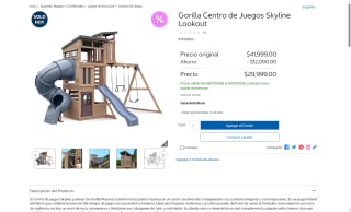 Centro de juegos Skyline Lookout por $29,999 | Oferta Costco