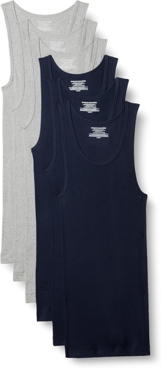 Amazon Essentials 6 Pack Men’s Tank Vests Undershirts for £6.89
