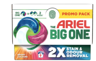 Ariel Pods the big one color wascapsules 9 wasbeurten voor €1,99 bij de AH
