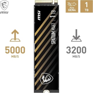MSI SPATIUM 1TB Internal SSD PCIe 4.0 NVMe M.2 for £41.20