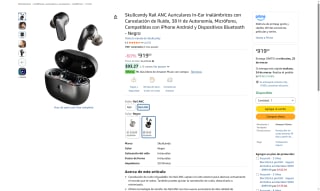 Audífonos Skullcandy Rail ANC In-Ear Inalámbricos por $919 | Amazon