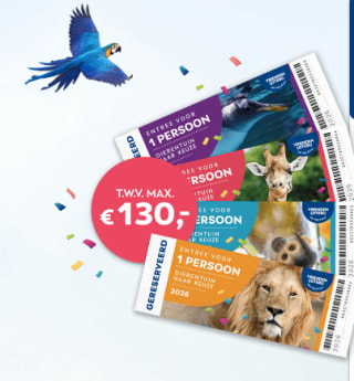 4 gratis dierentuin kaartje als je mee speelt met de vrienden loterij