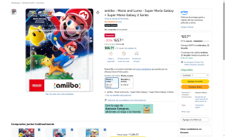 Amiibo Mario y Luma Super Mario Galaxy por $657 | Oferta Amazon
