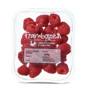125 g Frambozen voor €1,49 met de lidl Plus app