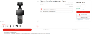 DJI Osmo Pocket 4 Creator Combo por $9,074 en Sanborns