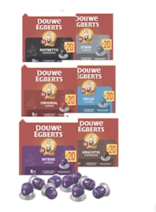 Alle dozen à 20 stuks Douwe Egberts Koffiecups voor €3,99 bij de Plus