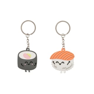 Mr. Wonderful - Set 2 llaveros sushi de caucho 5x5 cm por 1.99€