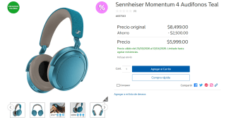 Audífonos Sennheiser Momentum 4 por $5,999 | Costco