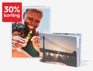 30% korting op basis fotoboeken vanaf €30 bij HEMA