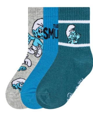 Calcetines para niños pequeños Los Pitufos 3 pares por 1.49€