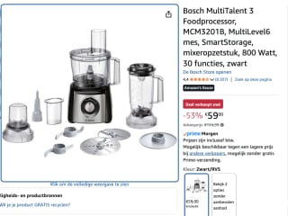 Bosch MCM3201B Keukenmachine voor €59 bij Amazon