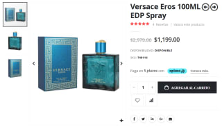 Perfume Versace Eros 100ml por $1,199 | Amora