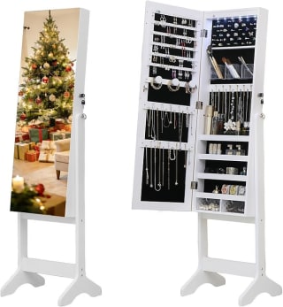 Espejo Armario Joyero 31x47x155 cm Blanco por $1,439 | Amazon