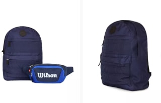 Pack Wilson Mochila Kansas + Banano Vindex azul por $24.990