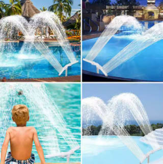Kit de fuente de cascada para piscina por $2.235 Disponible en AliExpress Chile