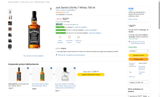 Jack Daniel's Old No.7 Whisky 700ml por $347 | Oferta Amazon