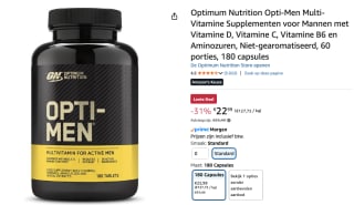 180 Optimum Nutrition Optimen Multivitamine voor €22,99 bij Amazon