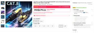 Cable Ethernet CAT8 10m por $26 | AliExpress