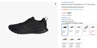 Adidas Runfalcon 5 TR Hardloopschoenen voor €30 bij Amazon