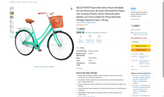 SELECTSHOP Bicicleta Urbana 26 por $1,999 | Amazon