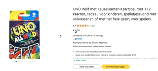 UNO All Wild voor €5,58 bij Amazon