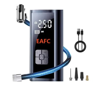 Compresor aire portátil de ruedas coche, bicicletas, motos y más por solo 12,52€