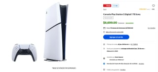 PS5 Digital 1TB por $5,354 | Walmart (BBVA 12 MSI)