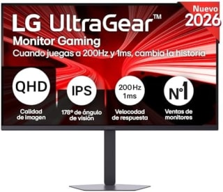Monitor gaming LG 32G620B UltraGear, 31.5" QHD, 200 Hz, 1 ms por 249€