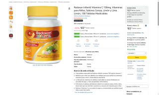 Redoxon Infantil Vitamina C por $83 | Oferta Amazon
