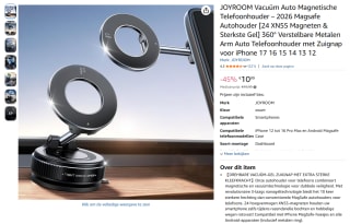 Magnetische Autotelefoonhouder met Gelzuignap 24 N55 Magneten en 360° Arm voor €10,99