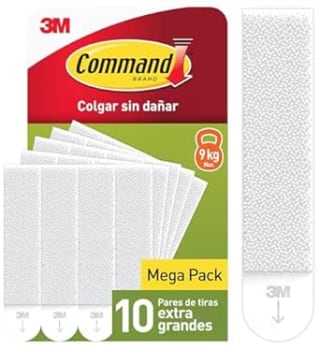 10 pares Command Tiras Adhesivas para Colgar Cuadros Extragrandes XL por 9.39€