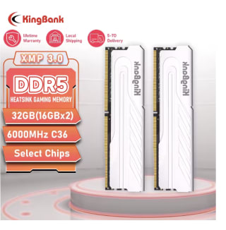KingBank RAM DDR5 32GB Kit 6000MHz Gaming XMP 3.0/Expo por 64,03€