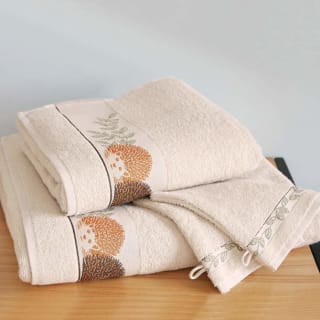 Ensemble linge de bain Françoise Saget drap de bain serviette gants assortis à 12,90€