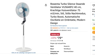 Rowenta Turbo Silence Ventilator voor €79,99 bij Amazon