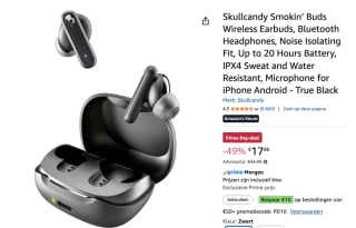 Skullcandy Smokin Buds True Wirelless In-Ear - Oordopjes voor €17,86 bij Amazon
