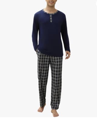 Pijama Ekouaer Invierno Manga Larga con Pantalon Hombre por solo 13.99€