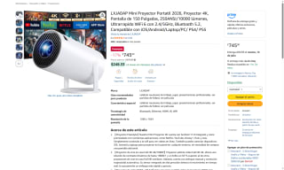 Mini Proyector LXJADAP 2026 4K 150" por $745 | Oferta Amazon