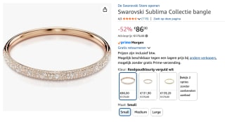 Swarovski SUBLIMA BANGLE SNOW PAVÉ - Armband voor €86 bij Amazon