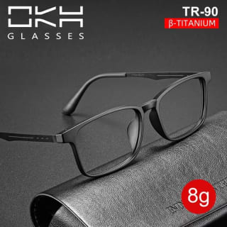 Gafas OKH Titanio Puro Filtro Azul y Graduación por $175 | AliExpress