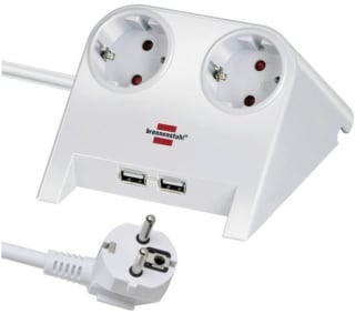 Brennenstuhl Desktop-Power, Stekkerdoos 2-voudig voor €12,08 bij Bol
