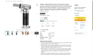 Antorcha Culinaria Hukën por $269 | Oferta Amazon