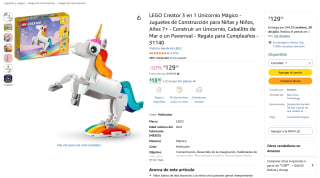 LEGO Creator 3 en 1 Unicornio Mágico por $130 | Oferta Amazon