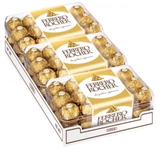 Bombones Ferrero Rocher 30 Un. - 3 pack, total 90 bombones por 17.42€