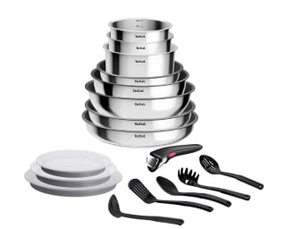 Batterie de cuisine TEFAL Cook Eat 17pcs Ingenio Inox à 109,99€