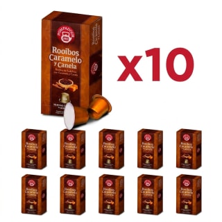 Pompadour Infusión Rooibos Caramelo y Canela 100 cápsulas (10 x 10) por 1.99€