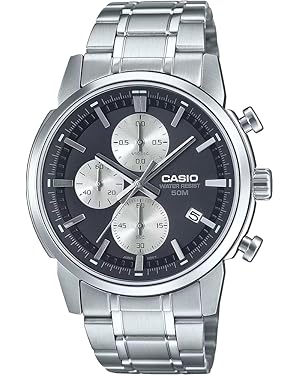 Casio Reloj Hombre Analogico Cuarzo Correa Acero inoxidable MTP-E510D-1A2VDF por 63€