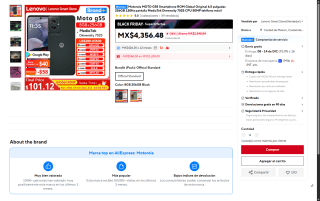 Motorola MOTO G55 256GB por $1,330 | Oferta AliExpress (DiDi)