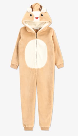 Beige fleece rendier onesie voor €6,90 bij Bel&Bo